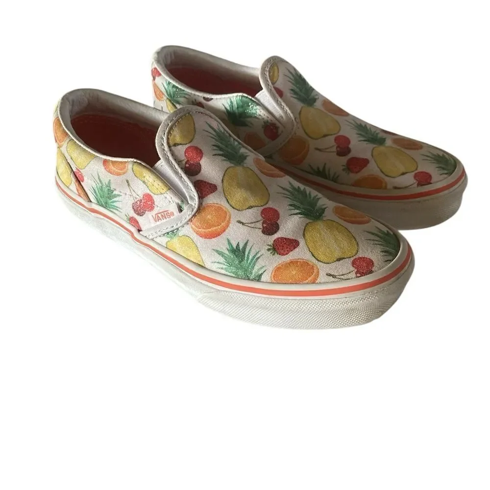 Vans Shoes Youth Size 3 Old Skool Slip On  Fruit Design